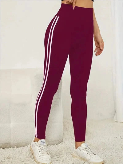 Women Side Stripe Sports Fitness Yoga Leg gings Activewear