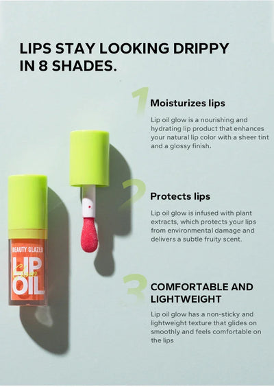 Beauty Glazed Rare Bright Lustrous Lip Essence Moisturizing Shine Shimmer Plumping Lip Tint  Care Oil Gloss for Lip Enhancement