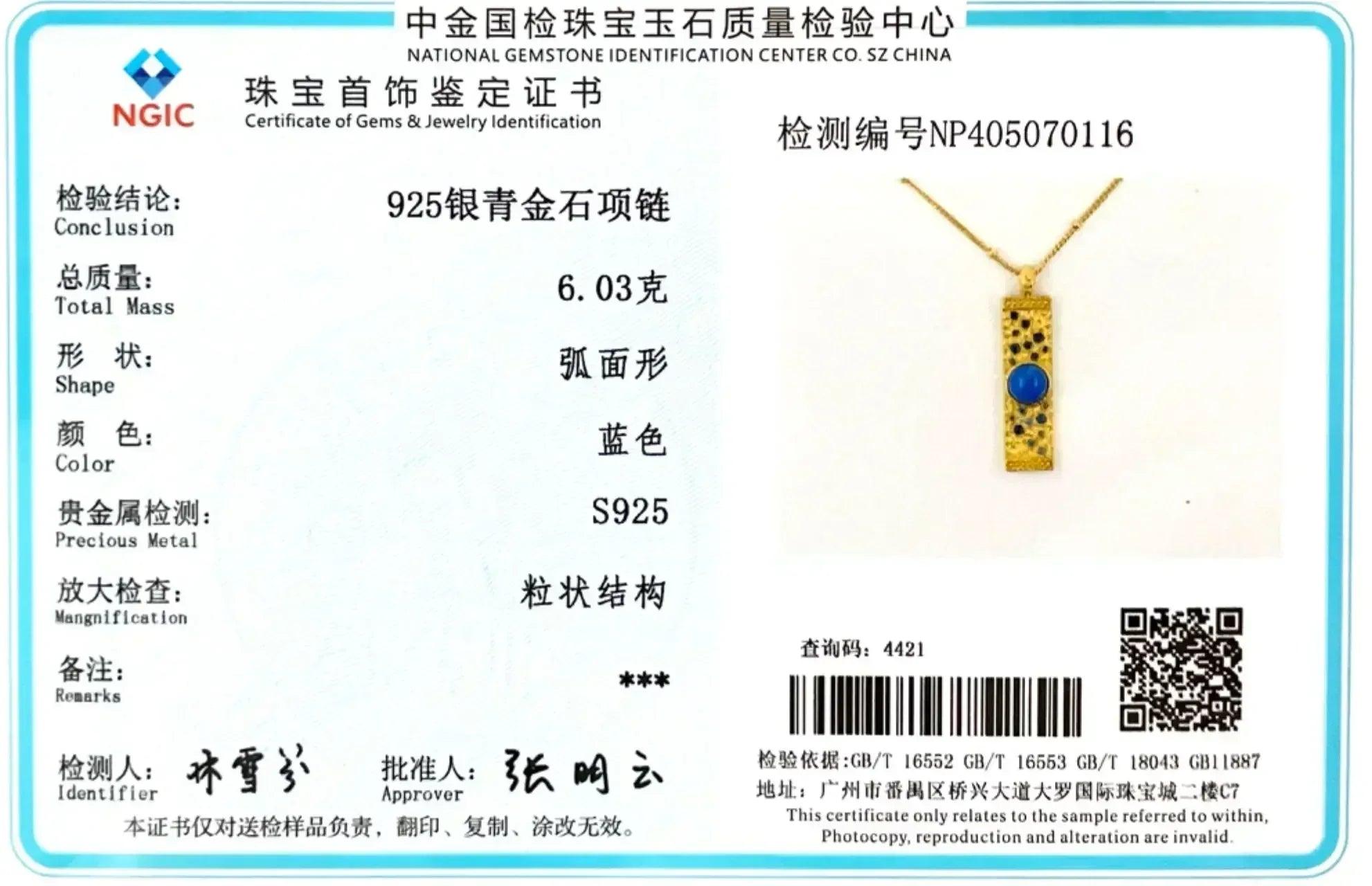 Lapis lazuli cz 925 silver gold plated hammered bar pendant necklace women blue stone geometric trendy dainty luxury