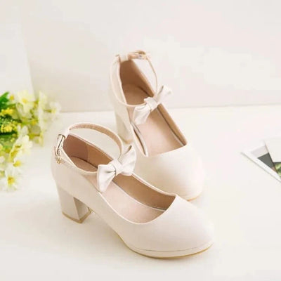 Girl's Fashion Bow Thick Heel Shallow High Heel Shoes |  Platform Pumps For Party, Wedding 30-43 | Kids, Children Fashion