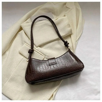 Women Stylish PU Leather Sling Bag Solid Colour Zipper