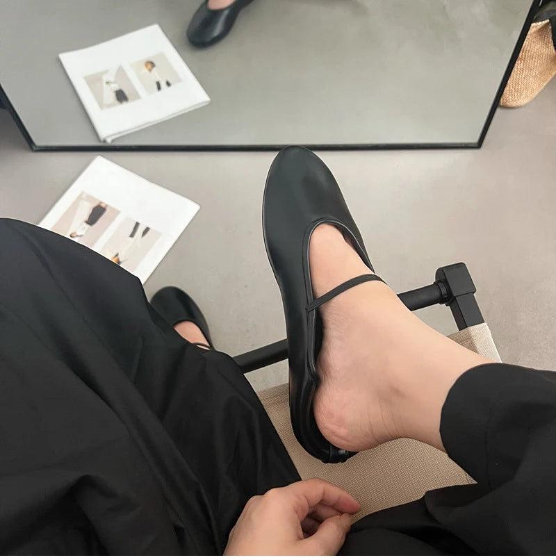 Fashion woman shallow slip on flats shoes ladies casual outdoor ballerina shoe