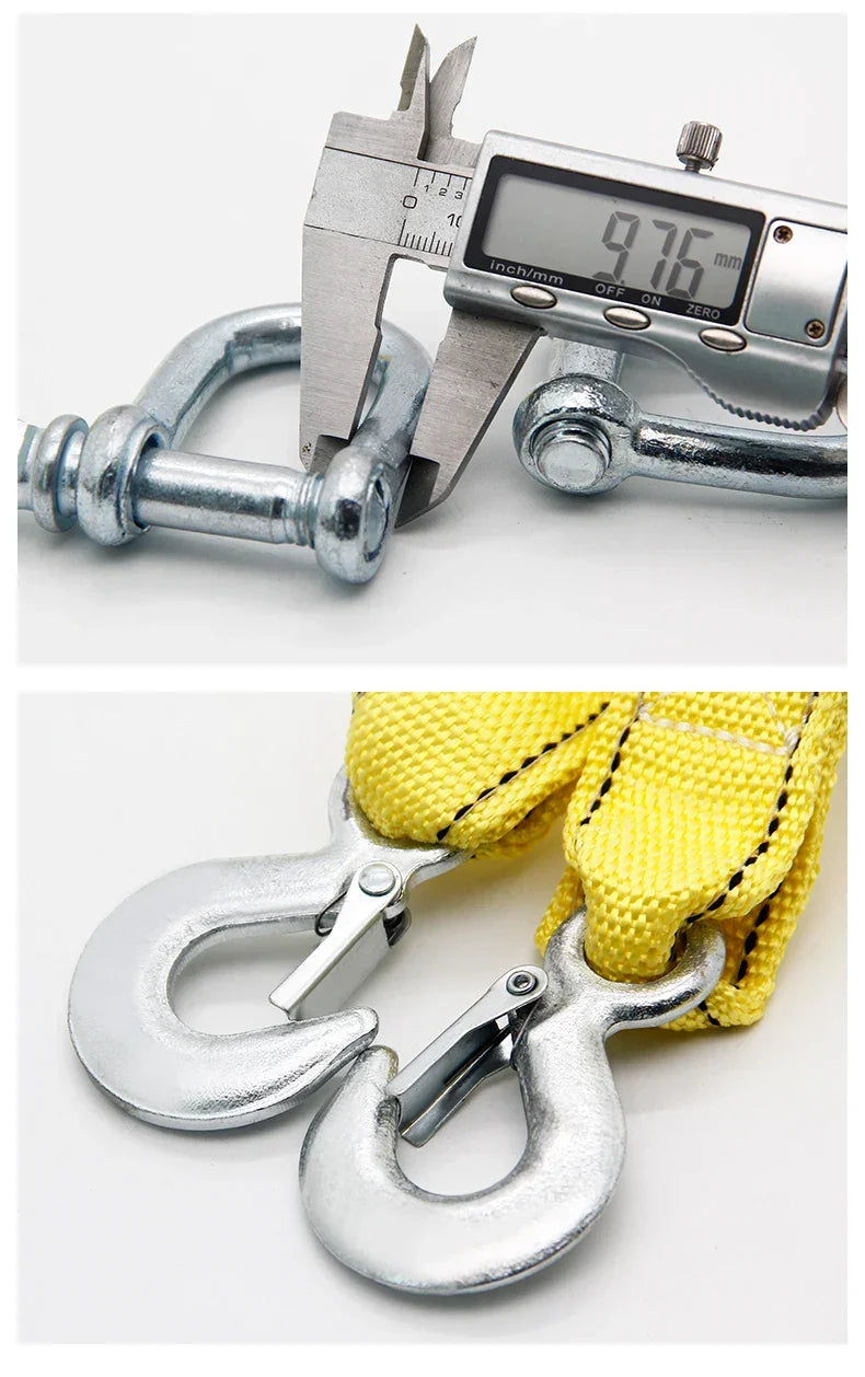 Car Trailer Rope Off road Pulling Rope 5-ton 4M 5M Trailer with Rescue Pulling Rope Steel Wire Rope Thickened Special