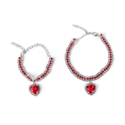 Rhinestone Pet Collars Sparkling 3 Rows Crystal Diamond Cat Small Dog Wedding Collar Puppy Girl Bling Necklace Pendant Jewelry