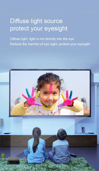 Portable Projector A30 Support 4K HDMI 1080P Mini Projectors Smart TV WIFI Home Theater Cinema Sync Android Phone Beamer LED