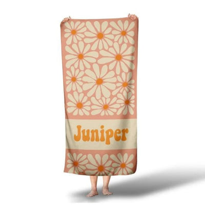 Custom Beach Towels Name Personalized Absorbent Bath Towels Anti-sand Summer Seaside Pool Towel Festival Gifts DAD MOM Family