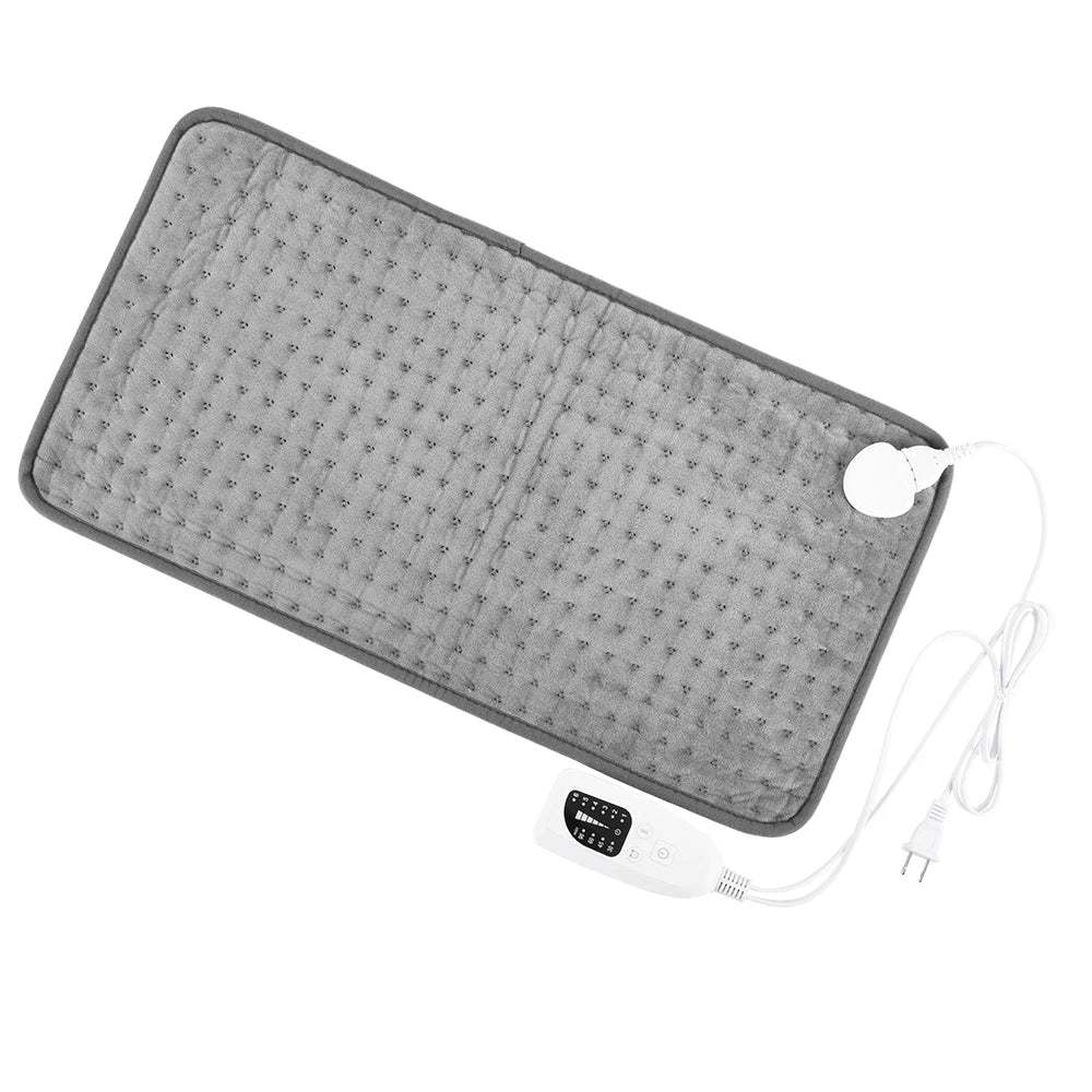 Soft Washable Thermal Electric Heating Pad Blanket For Shoulder Legs Feet Hands Abdomen Winter Warming Heated Mat 6 Levels Gray