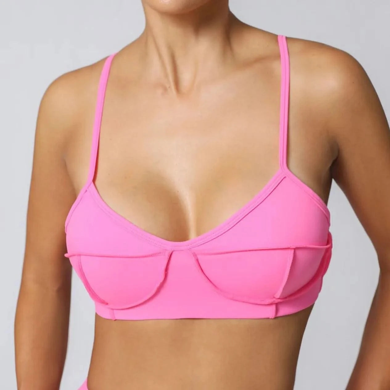 Women Nude Straps Yoga Sets Activewear