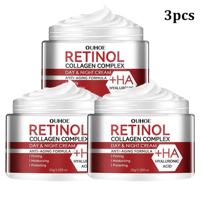 1/2/3PCs Retinol Cream For Face & Under Eye, Retinol Collagen Facial Moisturizer Fight Aging Brightening Hydrating Night Cream
