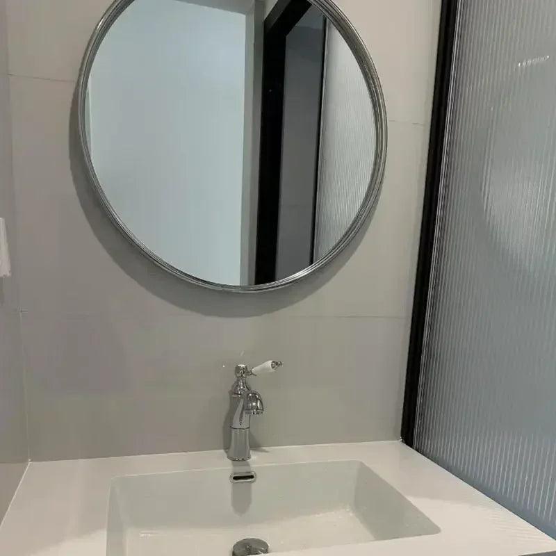 Minimalist bathroom mirror bedroom home wall mounted makeup light luxury nordic