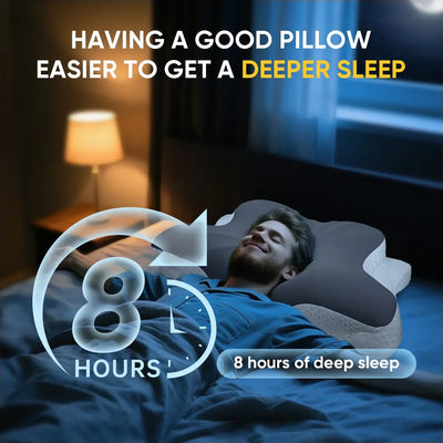 Cervical Pillow for Neck Support Ergonomic Pain Relief Pillow Cozy Sleeping Contour Bed Pillow for Side Back Stomach Sleeper