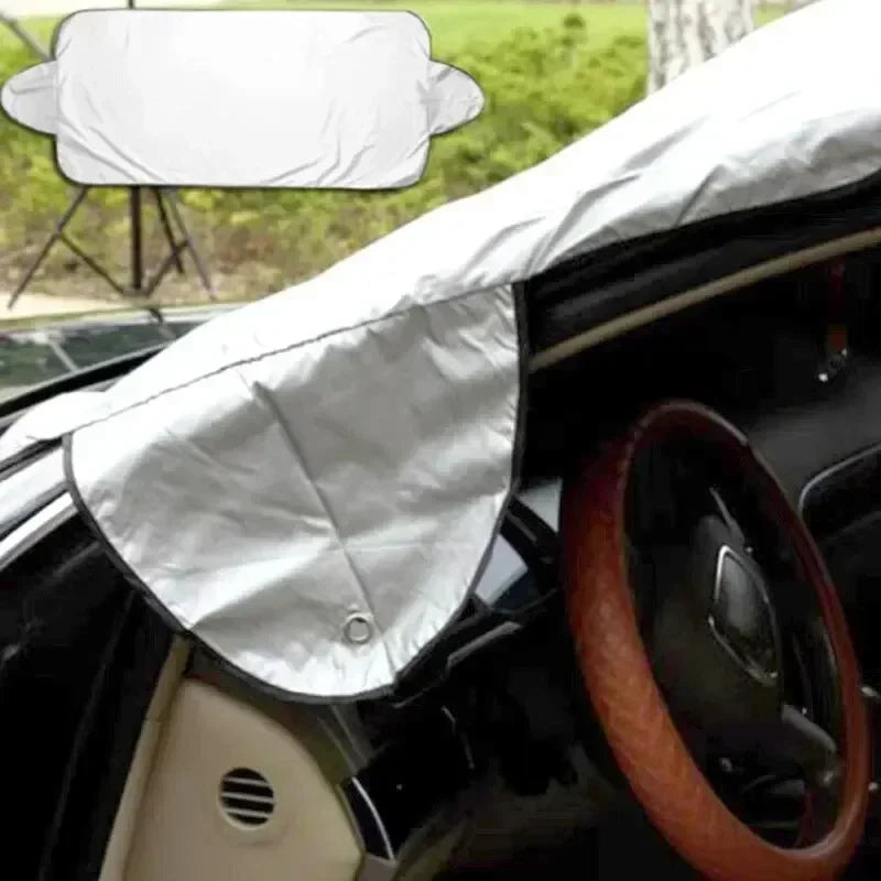 Car Snow Shield - Cotton Material, Foldable Protective Cover, Protection Against Ice, Sun Precipitation, Vehicle Snow Pad Amagi
