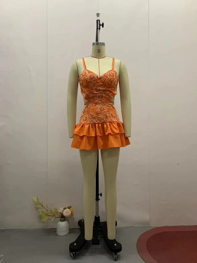 Slip Dress Women Sexy Print Dresses V Neck Backless Sleeveless Tierred Vestidos Above Knee Printing A Line Summer 2025 Sundress