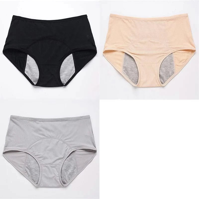 3pcs/Set Leak Proof Menstrual Panties Women Period Underwear Sexy Pants Physiological Underwear Plus Size Waterproof Briefs