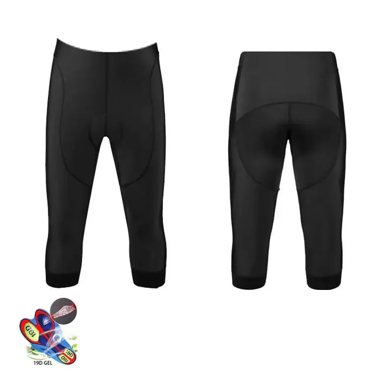 All bBlack 7-Point Bicycle sShorts, Mountain Bike Bibs, Comfortable Seat Cushions