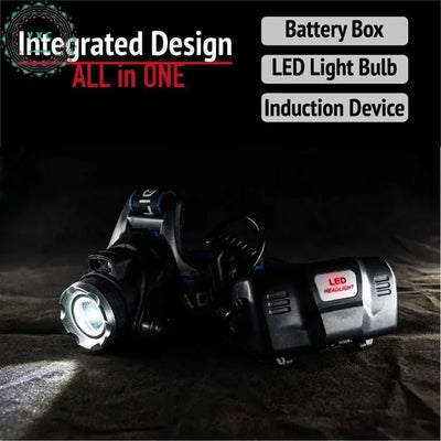 Head Light Powerful LED Headlamp Telescopic Zoomable Torch Outdoor Waterproof Rechargeable Fishing Camping Portable Headlight