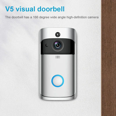 WiFi Video Doorbell 2 Way Audio Wireless Door Bell 720P Night Vision Security Home Door Bell Cloud Storage Smart Human Detection
