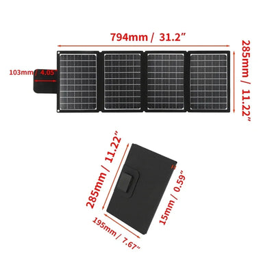Foldable Solar Panel - Portable Plate Charger USB Full Time Power Solars Panels for Phone PowerBank Mobile Emergency Supply