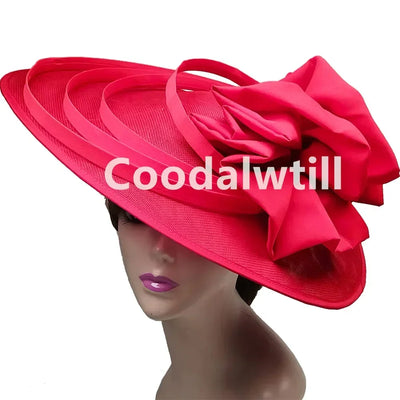 Women Church Wedding Big Fascinator Hat Fashion Large Flower Headpiece Fascinator Ladies Elegant Party Royal Ascot Millinery Cap