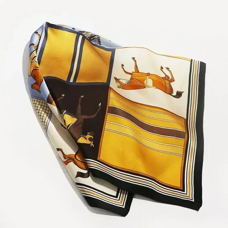 Nordic style square scarf autumn and winter silk