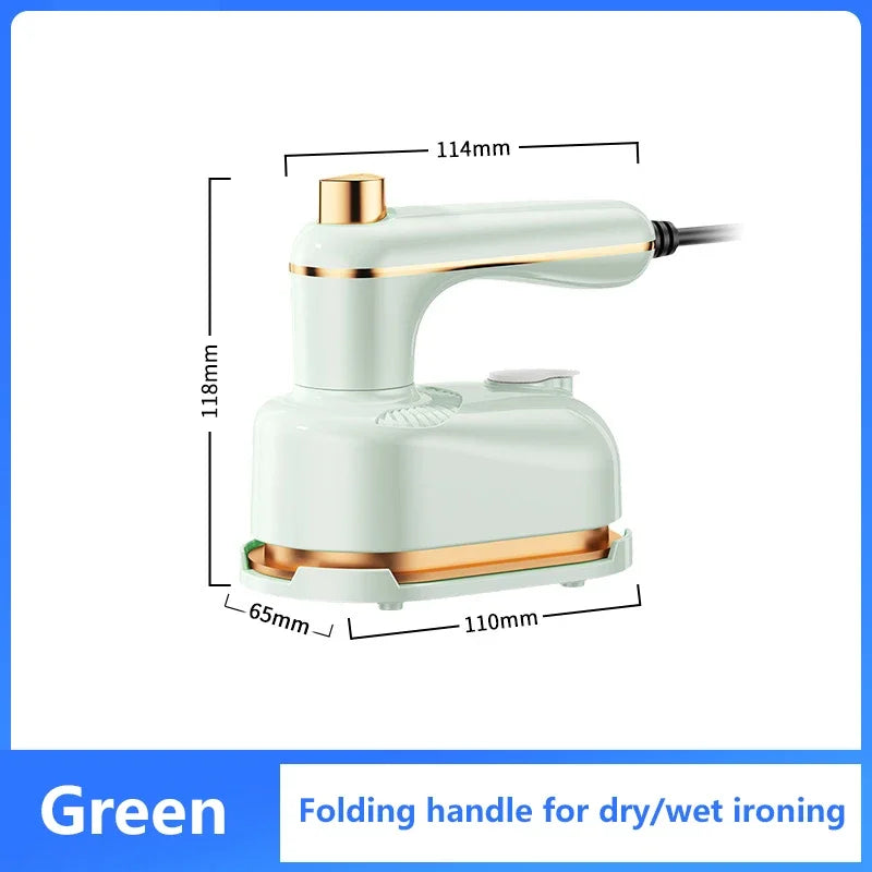 Foldable Handheld Garment Steamer Leak-Proof Dual Dry/Wet Steam 10s Fast Wrinkle Remover Travel Home Clothes Iron Large capacity