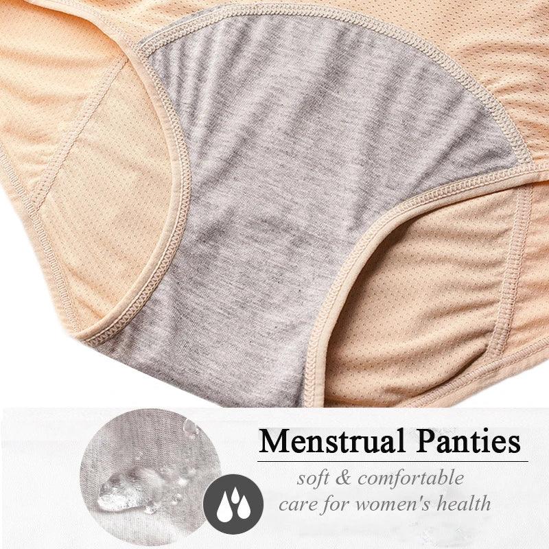5pcs/Set Leak Proof Menstrual Panties Women Period Underwear Sexy Pants Physiological Underwear Plus Size Waterproof Briefs