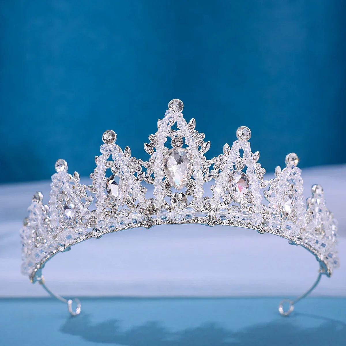 Handmade designer Crystal Crown Hair Accessories Tiara For Women Party Red Purple Rhinestone Bridal Crown New Hair Jewelry