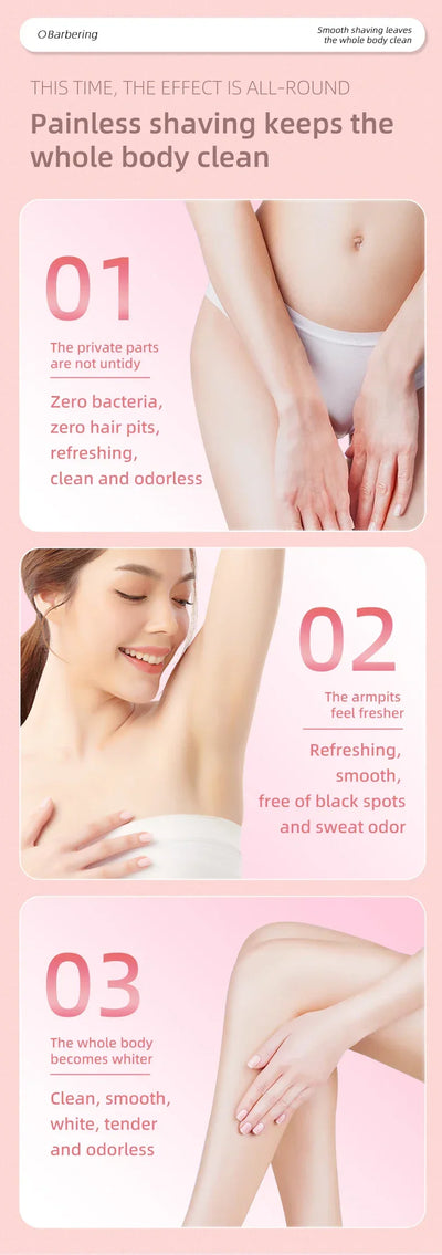 Painless Epilator Electric Shaver for Women Bikini Trimmer Facial Mustache Hair Removal Razor Ladies Face Underarm Legs Electric