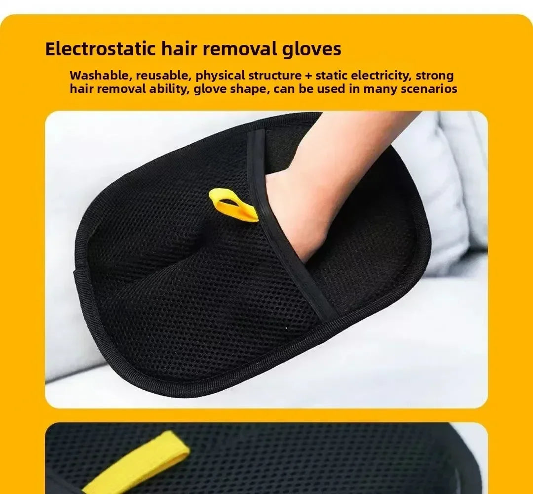 Pet Grooming Gloves Dog Grooming Equipment Anti-static Pet Hair Removal Brushes for Cats and Dogs on Clothes Sofas Carpets Etc.