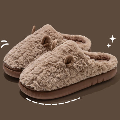 Cozy Warm Winter Indoor Slippers for Women 2025 New House Cute Plush Cotton Shoes Woman Soft Non Slip Fuzzy Home Slippers Couple