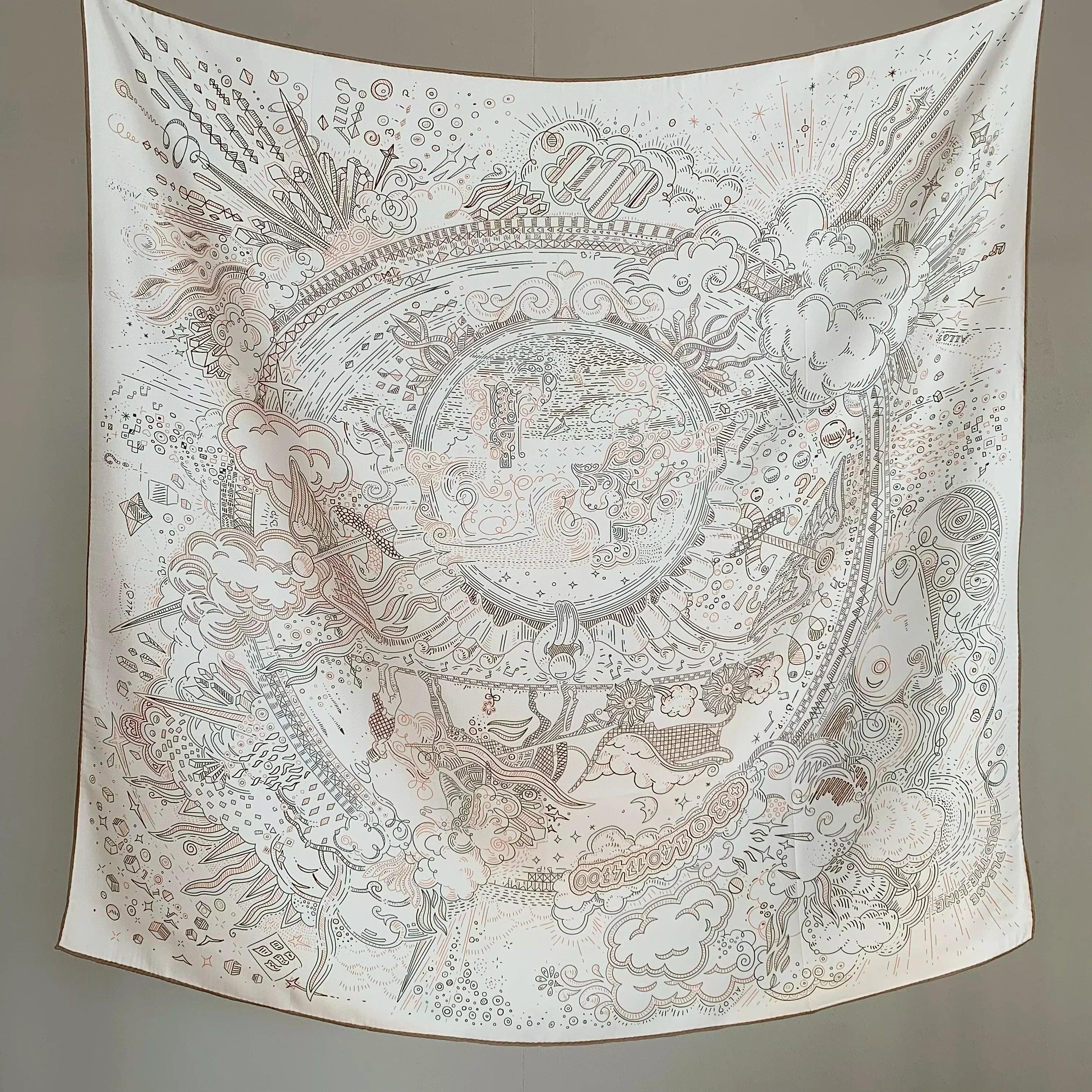 100% real silk scarf shawl large head scarves hijab for hair wrapping 90cm