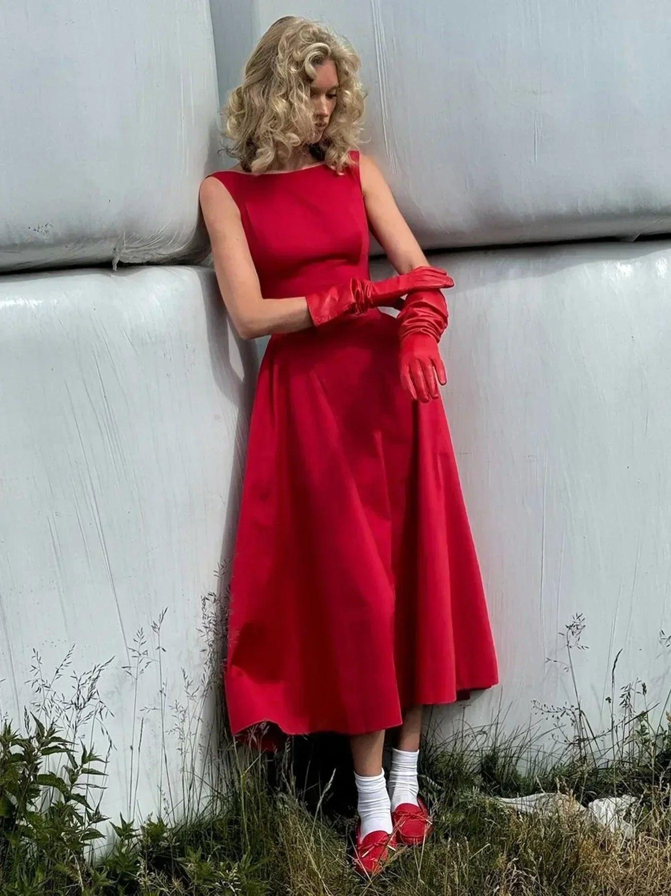 Dulzura sexy elegant midi dress backless solid ruched women luxury dresses lady evening party birthday club summer y2k