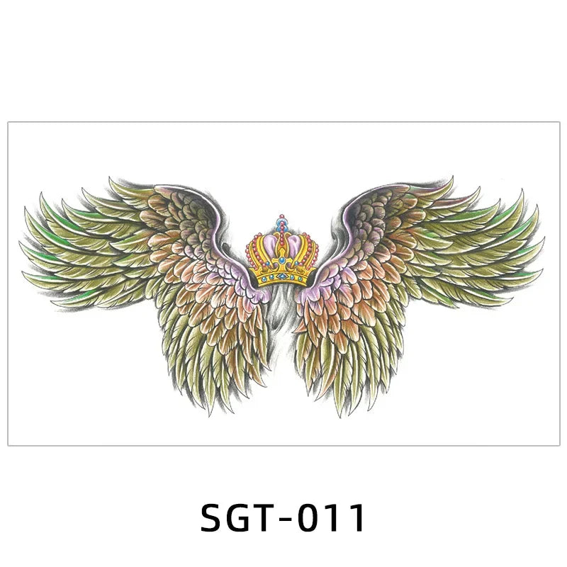 Temporary Tattoos Men Shoulder Tattoos Large Chest Body Sexy Tattoo Sticker Waterproof Tatoo Fake Make Up Pattern Stickers