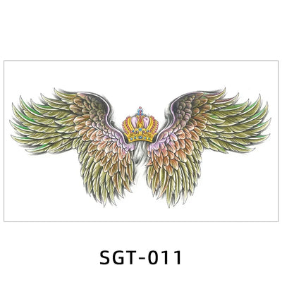 Temporary Tattoos Men Shoulder Tattoos Large Chest Body Sexy Tattoo Sticker Waterproof Tatoo Fake Make Up Pattern Stickers