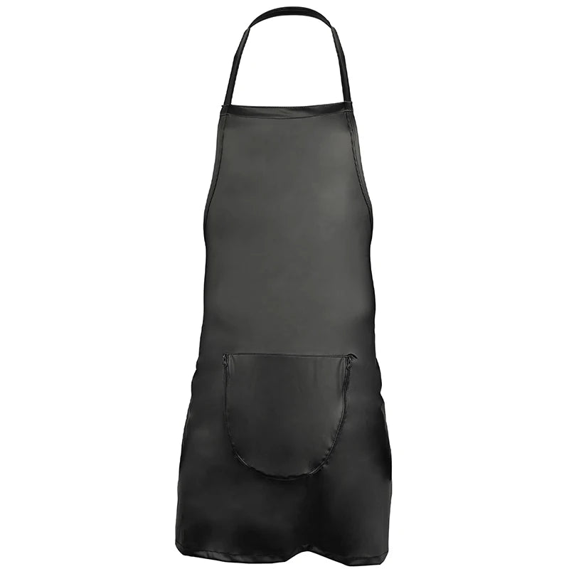 Cosplay Servant Costume Woman Men Sexy Porn Lingerie Zipper Crotch Opening Faux Leather Apron Sex Accessories Erotic Costume
