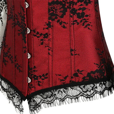 Women's Corset Gothic Style Corsets Lace-up Bustier with Sleeves Breathable Bodyshaper Corsetto Medieval Dance Party Costumes