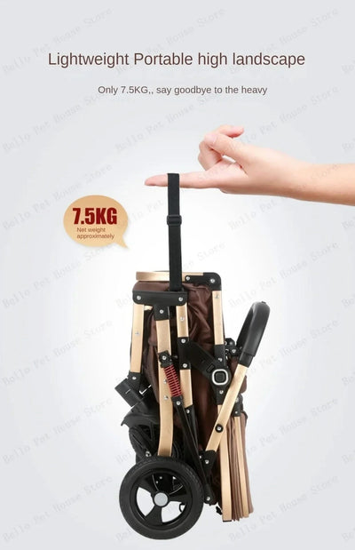 3-in-1 Twin Baby Stroller with Car Seat,portable Foldable Baby Stroller High View Newborn Baby Stroller Can Sit and Lie