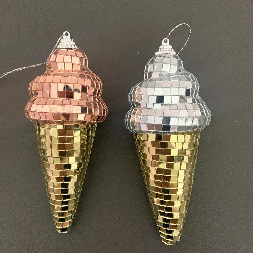 6in hanging disco ice cream mirror room decor reflective ball series diy ornaments bedroom decoration wall art