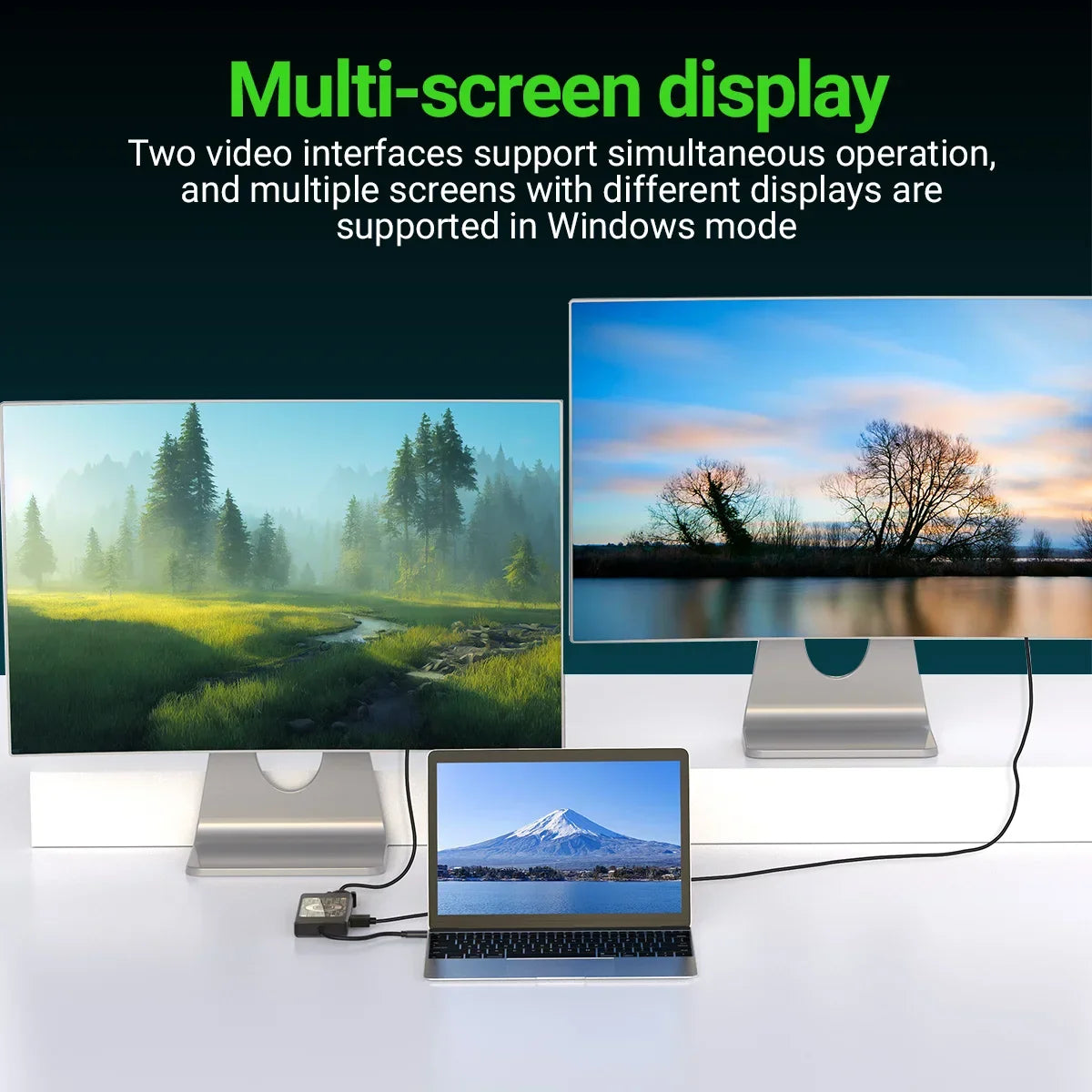 9in1 Wireless Charging Dock Multifunctional Docking Station with Wireless Charger Type C USB Hub for Phone/Pad/Laptop Expansion