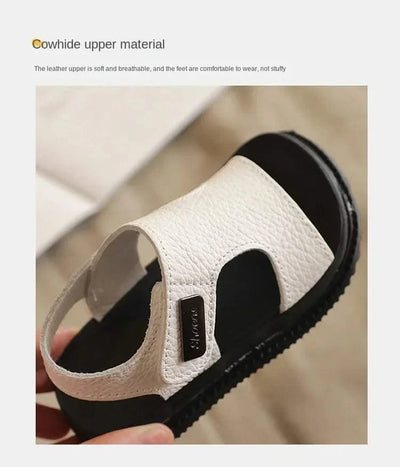 Children's Sandals Fashion Boys' New Summer Middle and Small Children's Soft Sole Baby Anti slip Open Toe Beach Shoes