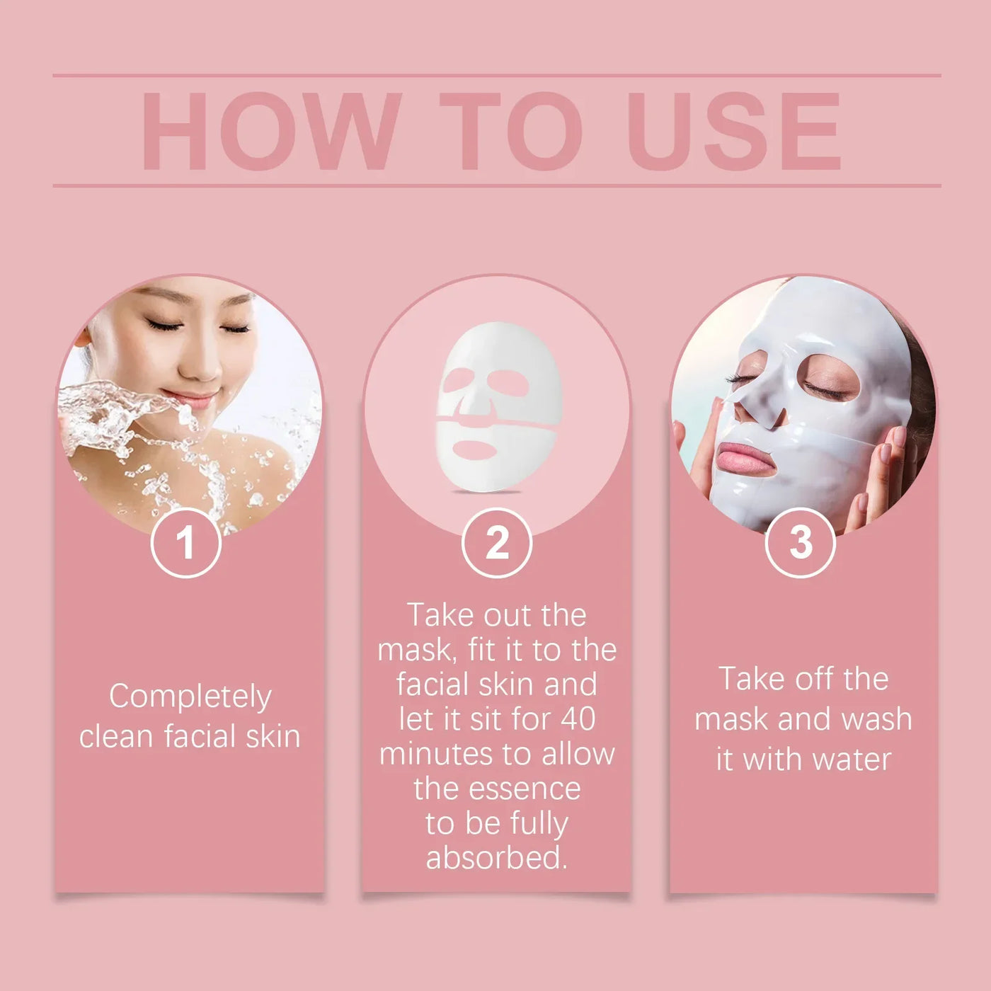 Collagen Face Mask Anti Aging Firming Moisturizing Refreshing Shrink Pore Brightening Overnight Mask Hyaluronic Acid Facial Mask