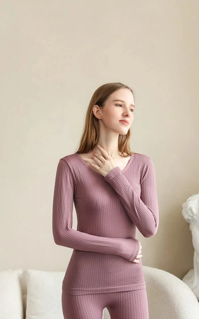 Women Thermal Underwear Winter Long Sleeve