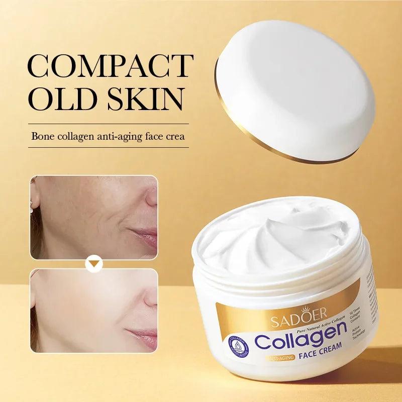 SADOER Collagen Firming Face Cream Skincare Moisturizing Hydrating Face Creams Faical Cream Beauty Face Skin Care Products