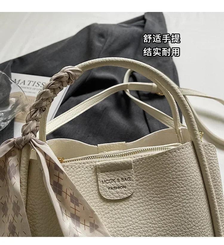 2025 new women’s handbag trendy bucket bag luxury stylish shoulder crossbody purse versatile casual tote designer ladies