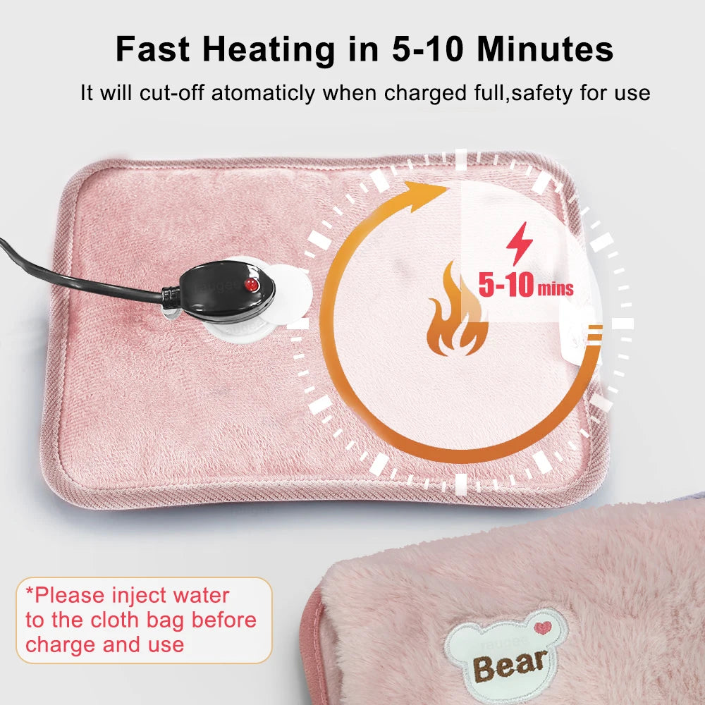 Rechargeable Hand Warmers Electric Hot Water Bag Hand Heater Rechargeable Hot Pack Portable Hand Stove Fast Heating Hand Warmer