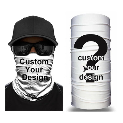 Customized Tube Scarf Seamless Bandana Masks Headband Cycling Caps Neck Gaiter Outdoors Neck Warmer Motorcycle Face Shield 50PCS