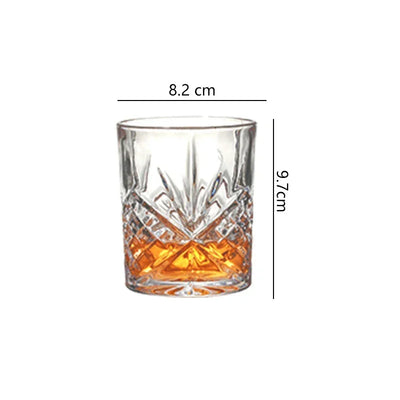 Drinkware 330ml/350ml Carved Wine Glass Foreign Wine Glass Exquisite Juice Beverage Mugs Water Bottle Classical Whiskey Glass