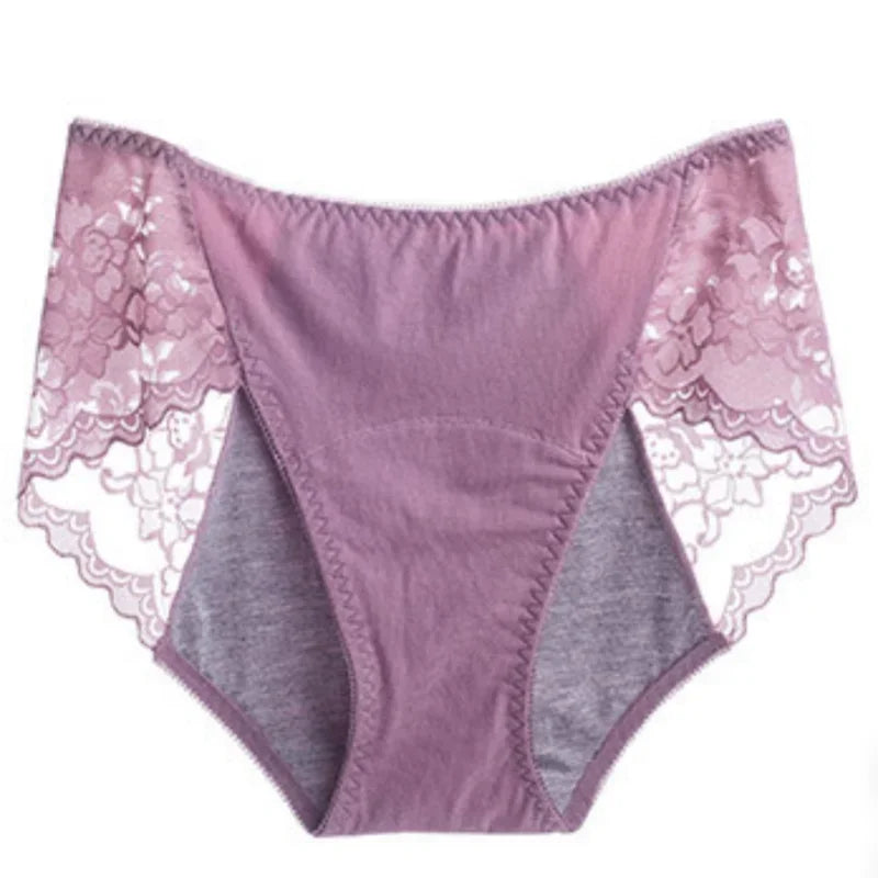 1PCS Cotton Leak Proof Menstrual Panties Women Physiological Period Lace Underwear Breathable Elasticity Sexy Breifs