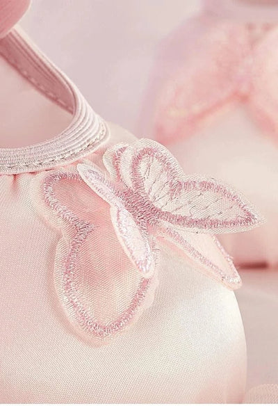 Children Girls Woman Canvas Butterfly Knots Soft Sole Ballet Slippers Practise Ballerina Dance Shoes