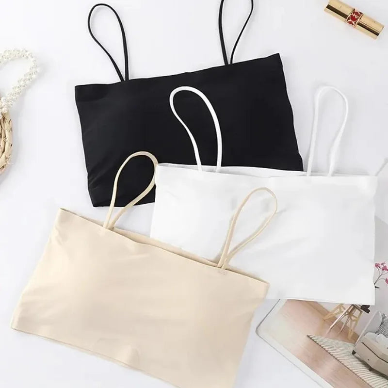 Women’s Padded Wireless Spaghetti Straps Bra